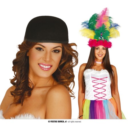 CASQUETE FIELTRO NEGRO PARA DECO.