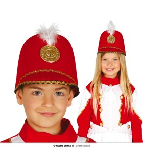 SOMBRERO MAJORETTE ROJO INFANTIL