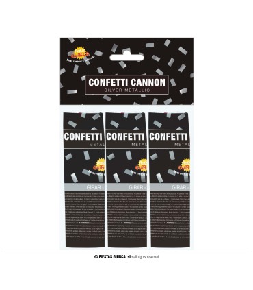 BOLSA 3 CAÑONES CONFETTI 10,5 CM.