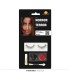 SET MAQUILLAJE CON PESTAÑAS NEGRO/ROJO