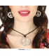CONJUNTO PENDIENTES Y COLGANTE HIPPIE