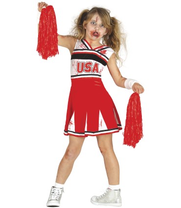 DISFRAZ DE CHEERLEADER ZOMBIE INFANTIL