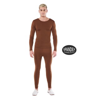 MAILLOT MARRON 2 PZAS HOMBRE SPANDEX