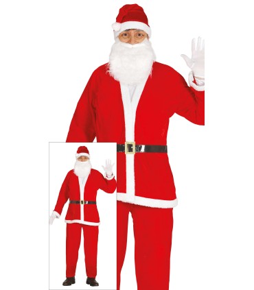 DISFRAZ DE PAPA NOEL TERCIOPELO ADULTO TALLA 52-54 L