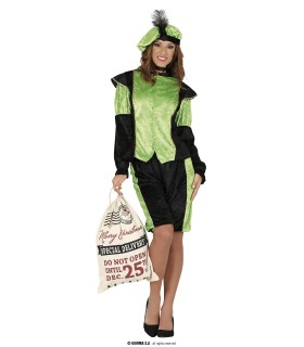 DISFRAZ DE PAJE ADULTA VERDE