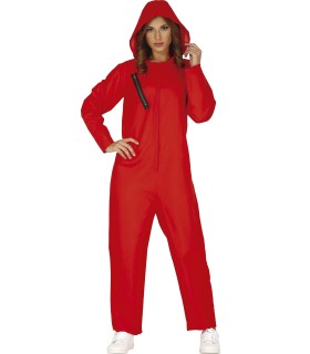 Disfraz de Convicto Rojo Mujer