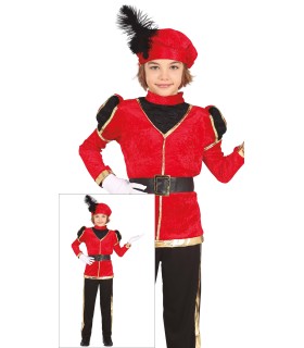 PAJE NIÑO ROJO Y DORADO