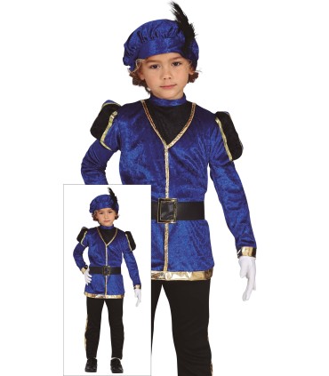 PAJE NIÑO AZUL Y DORADO