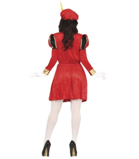 DISFRAZ DE PAJE ROJO MUJER