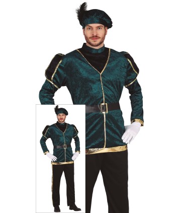 DISFRAZ DE PAJE VERDE HOMBRE