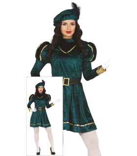 DISFRAZ DE PAJE VERDE MUJER