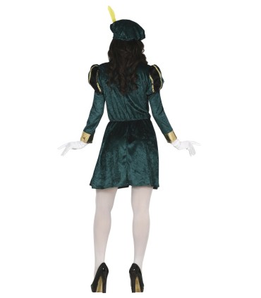 DISFRAZ DE PAJE VERDE MUJER