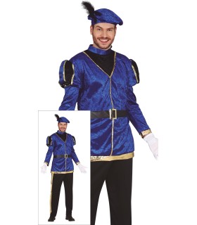 DISFRAZ DE PAJE AZUL HOMBRE