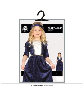 DISFRAZ DE DAMA MEDIEVAL INFANTIL