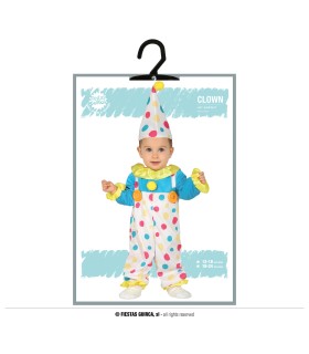 DISFRAZ DE PAYASO CON TOPOS BABY