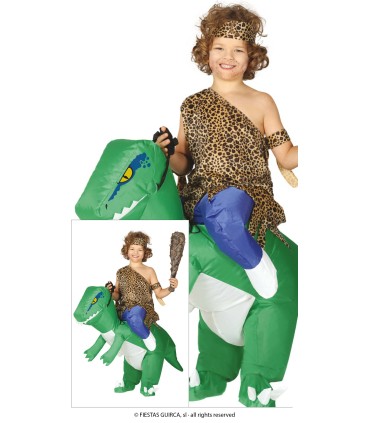 DISFRAZ DE DINOSAURIO HINCHABLE INFANTIL TALLA 7 9 AÑOS