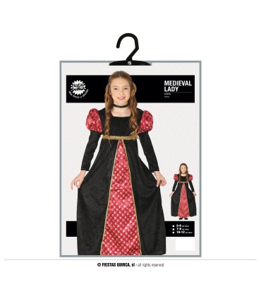 DISFRAZ DE DAMA MEDIEVAL INFANTIL
