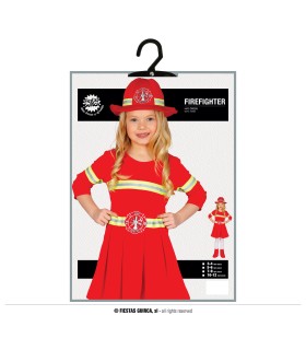 DISFRAZ DE BOMBERA INFANTIL