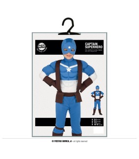 DISFRAZ DE CAPITAN SUPERHEROE INFANTIL