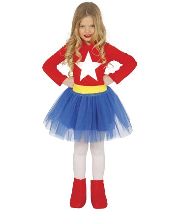 DISFRAZ DE SUPERCHICA INFANTIL