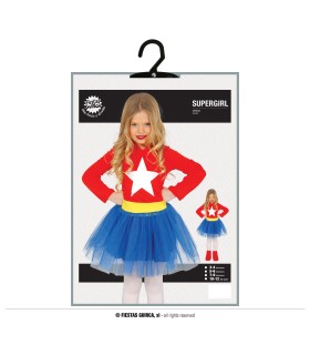 DISFRAZ DE SUPERCHICA INFANTIL