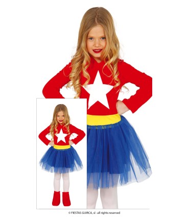DISFRAZ DE SUPERCHICA INFANTIL