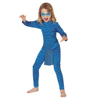 DISFRAZ DE FELINO AVATAR AZUL