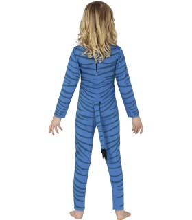 DISFRAZ DE FELINO AVATAR AZUL