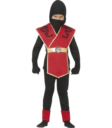 DISFRAZ DE NINJA PETO ROJO