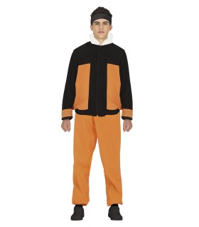 DISFRAZ NINJA NARANJA/NEGRO INFANTIL