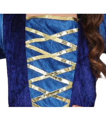 PRINCESA  MEDIEVAL AZUL  INFANTIL