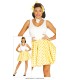 DISFRAZ DE SET PIN UP AMARILLO ADULTA TALLA L 42-44