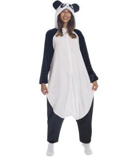 DISFRAZ DE PIJAMA PANDA ADULTA