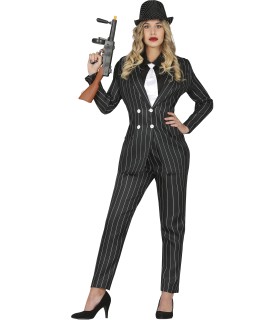 DISFRAZ DE GANSTER MUJER