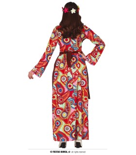 DISFRAZ DE HIPPIE MUJER LARGO