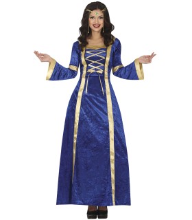 DAMA  MEDIEVAL  AZUL  ADULTO