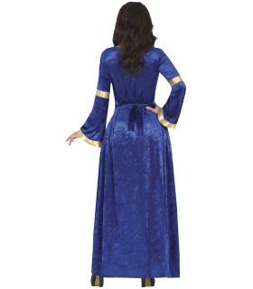 DAMA  MEDIEVAL  AZUL  ADULTO