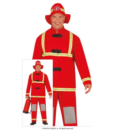DISFRAZ DE BOMBERO ADULTO