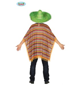 DISFRAZ DE PONCHO MEXICANO ADULTO TALLA L 52-54