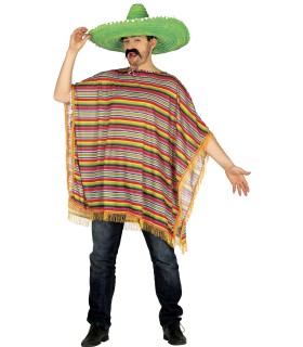DISFRAZ DE PONCHO MEXICANO ADULTO TALLA L 52-54
