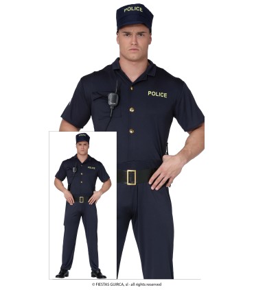 DISFRAZ DE AGENTE DE POLICIA ADULTO