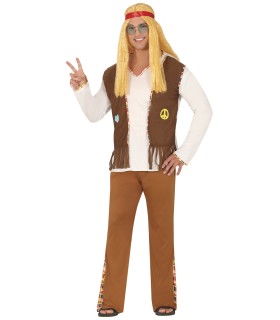 DISFRAZ DE HIPPIE FLOWER ADULTO