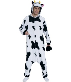 DISFRAZ DE PIJAMA VACA ADULTO