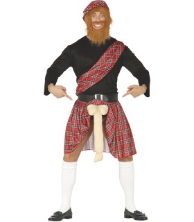 DISFRAZ DE ESCOCÉS CON SORPRESA ADULTO