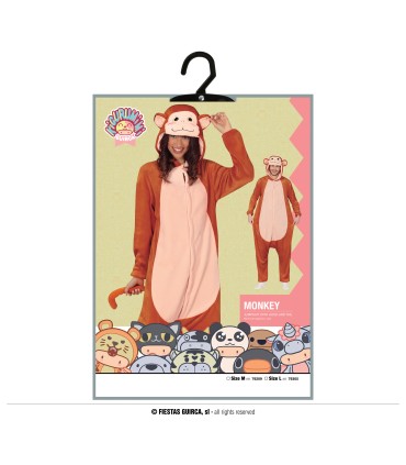 DISFRAZ DE MONO PIJAMA UNISEX