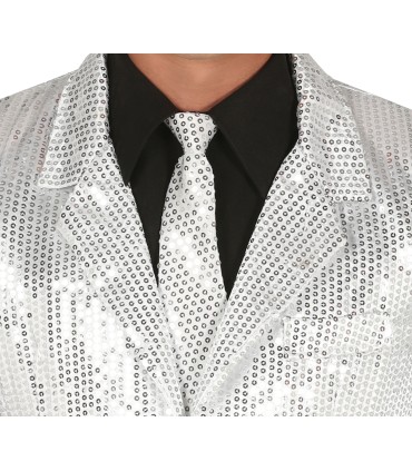 CHAQUETA LENTEJUELAS PLATA ADULTO