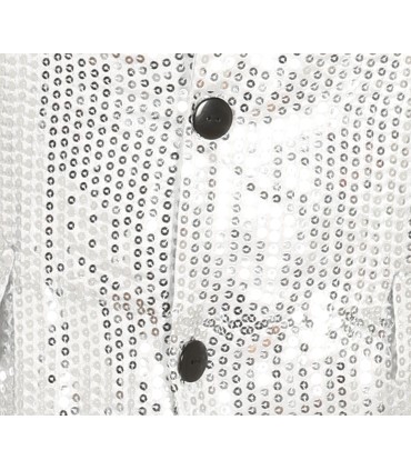 CHAQUETA LENTEJUELAS PLATA ADULTO