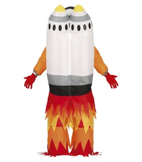 DISFRAZ HINCHABLE COHETE CON ASTRONAUTA