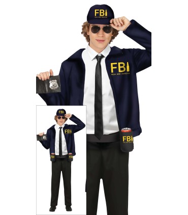 DISFRAZ DE FBI CERVEZA FRESCA ADULTO