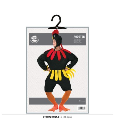 DISFRAZ DE GALLO NEGRO ADULTO T-L